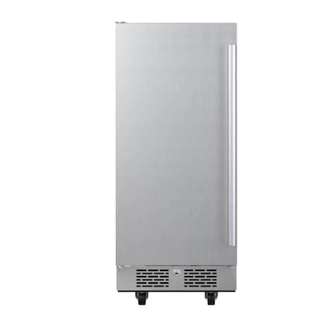 Avallon 15 Inch Wide 33 Cu Ft Outdoor Compact Refrigerator with LED Lighting and Left Swing Door AFR152SSODLH